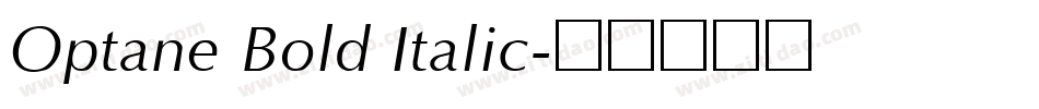 Optane Bold Italic字体转换